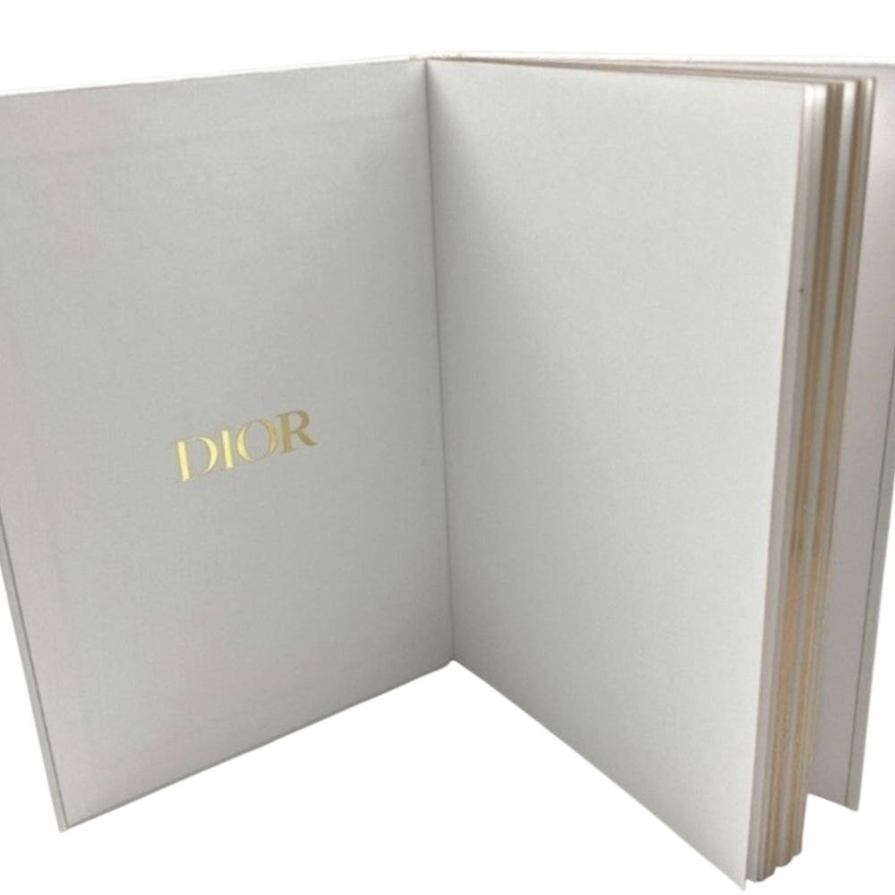 NEW Dior J'adore Hard Embossed White Cover and Gold Trimmed Journal Notebook